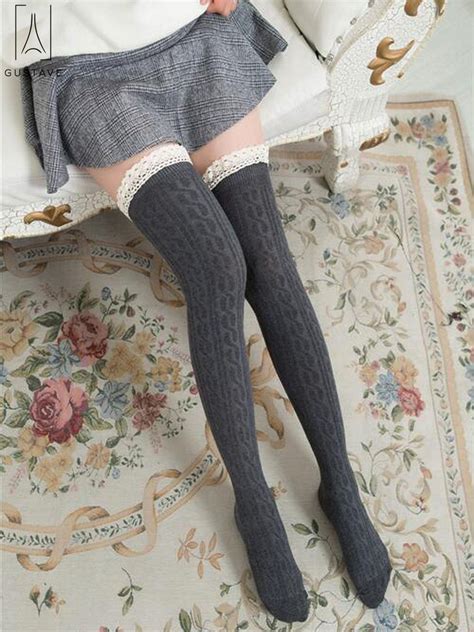 gustave women over the knee thigh high socks legging warmer extra long