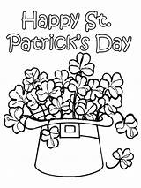 Coloring St Pages Patricks Printable Shamrock Happy Kids Patrick Adults Print Spring Saint Sheets Hat Children Colouring Adult Simple Color sketch template