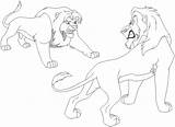 Simba Scar sketch template