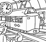 Station Railway Coloring Colorear Coloringcrew Color Vehicles sketch template