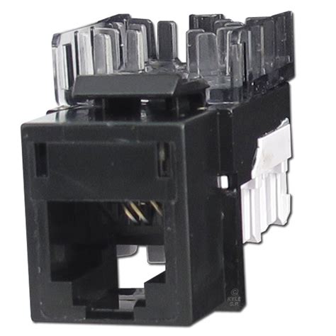 black hubbell  pin telephone jack usoc  modular frames