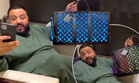 dj khaled lights  instagram   color changing louis vuitton bag gifted  wife hot