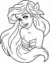 Ariel Coloring Mermaid Girl Disney Pages Wecoloringpage Princess Mandala Choose Board Little sketch template