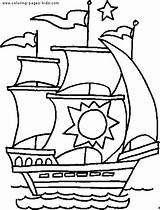 Coloring Pages Boat Transportation Printable Color Kids Boats Sheets Para Found Coloriage sketch template