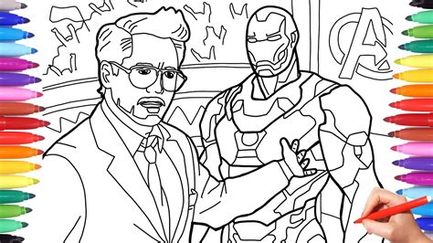 iron man tony stark coloring pages coloring avengers superheroes