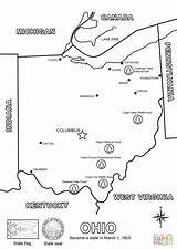 Ohio Coloring Map Pages Printable Popular Main Version Coloringhome Categories sketch template