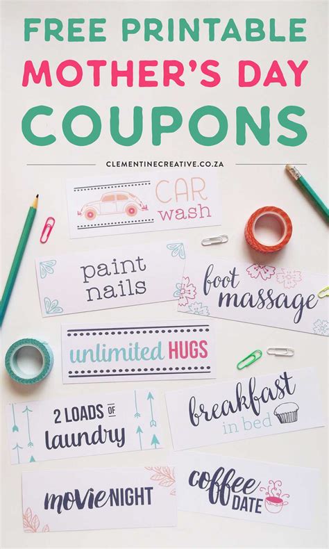 printable mothers day coupons   moms day