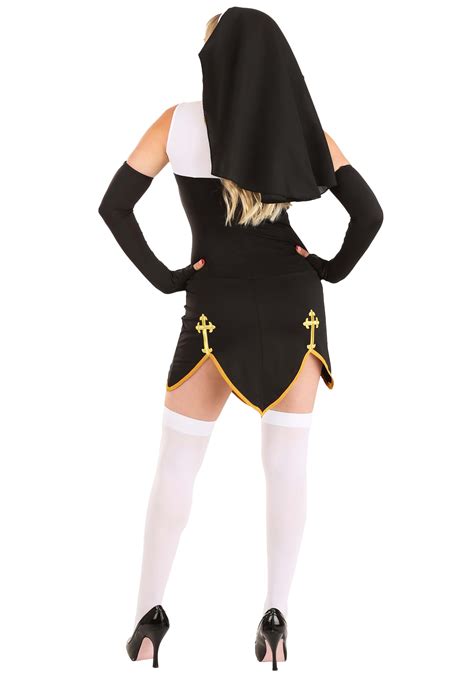 bad habit nun costume for women w dress and thigh high stockings