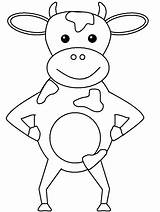 Coloring Cow Pages Cows Printable Animals Template Print Clipart Cow4 Standing Mammals Preschoolers Kids Popular Animal Coloringhome sketch template