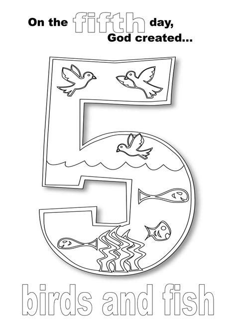 creation days coloring pages