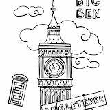 Coloring Pages Monuments Coloriage Londres September sketch template