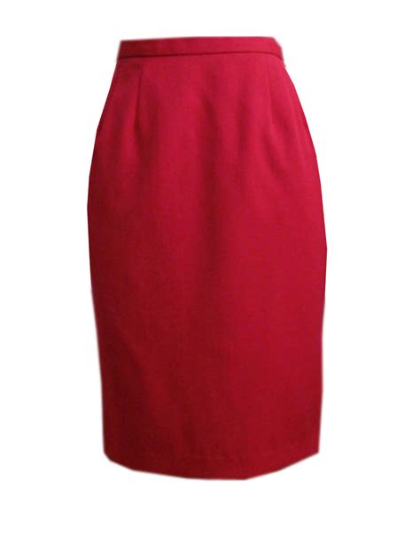 vintage style red pencil skirt fully lined custom handmade elizabeths custom skirts