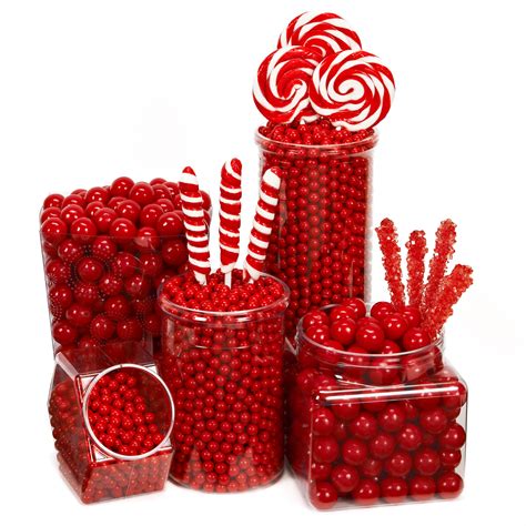 red candy buffet red dum dums color party strawberry flavored