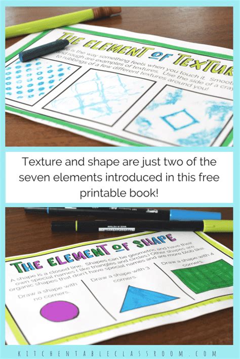 formal elements  art  kids   printable book