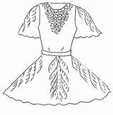 Colorare Disegni Gratuitamente Dress sketch template