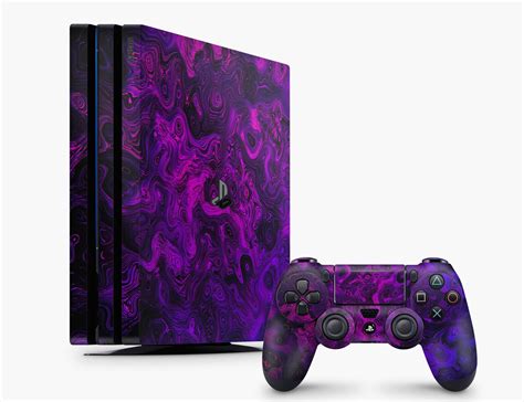 purple marble playstation ps skin ps pro sticker neon marble etsy