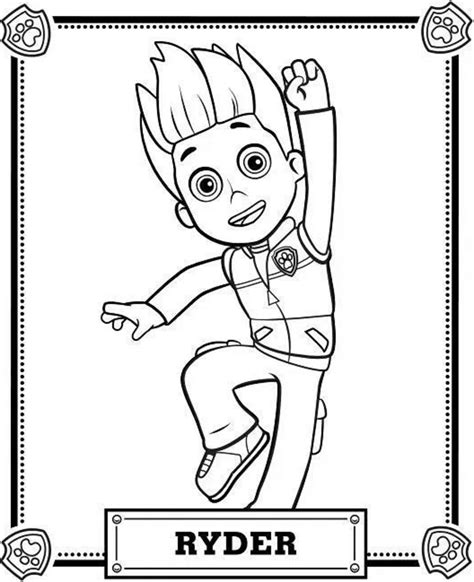 ryder paw patrol coloring pages  printable coloring pages  kids