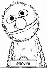 Coloring Sesame Grover Street Pages Printable Elmo Sheets Colouring Color Face Book Kids Muppets Print Clipart Cartoon Characters Birthday Character sketch template