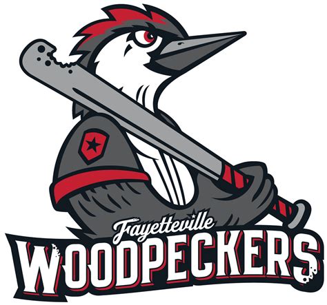 fayetteville woodpeckers logo primary logo carolina league crl