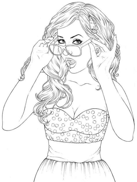 sexy teenage girl coloring page  printable coloring pages  kids