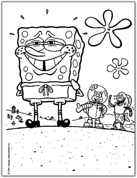 spongebob  friends coloring page