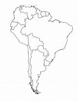 Colorear Sudamerica Mudo América Sudamérica Político sketch template