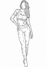 Tumblr Coloring Body Pages Lady Printable sketch template