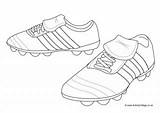Colouring Football Boots Pages Soccer Pair Activityvillage Village Activity Explore sketch template