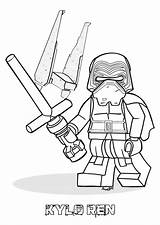 Ren Kylo Coloring Pages Lego sketch template