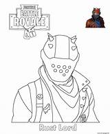 Fortnite Lord Coloring Battle Royale Rust Pages Printable Info sketch template