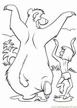 Jungle Book Coloring Pages Mowgli Baloo Printable Dancing Color Cartoons Colorear Para sketch template