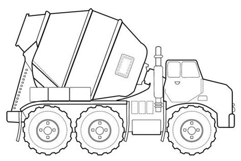 detailed cement truck mixer coloring book truck coloring pages