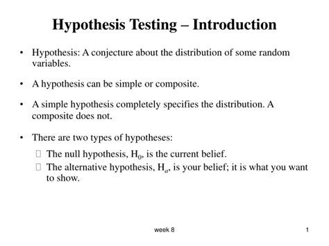 hypothesis testing introduction powerpoint