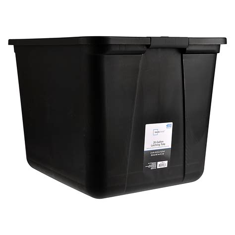 mainstays  gallon latching storage container black base  lid walmartcom