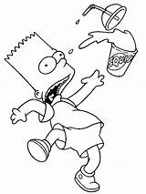 Bart Simpson Coloring Fear Pages Printable Description sketch template