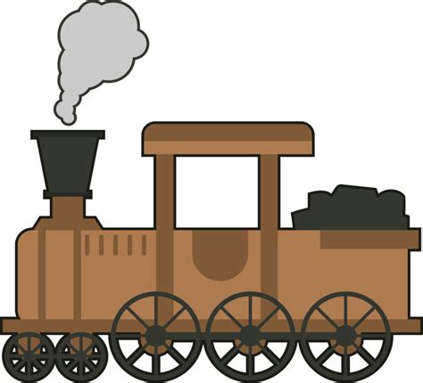 Train Rail Png Pic Brown Train Png Cartoon Clipart Full Size