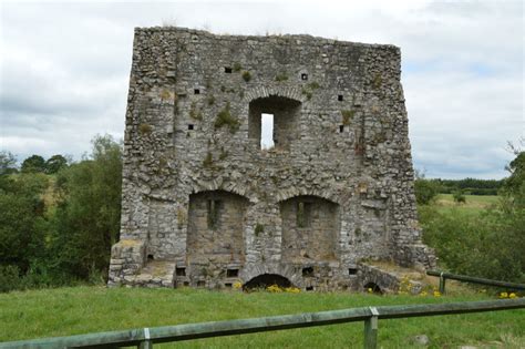 ruined castle wall   chadwick geograph ireland