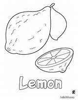 Lemon Coloring Pages Color Print Fruit Nature sketch template