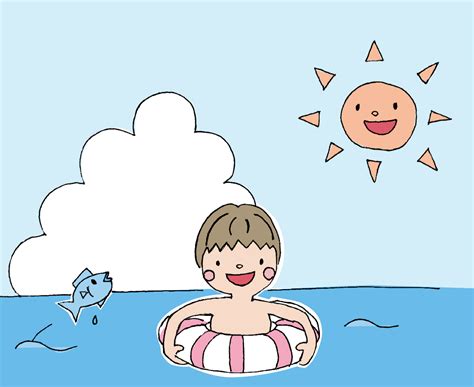 夏休み・・・海水浴イラスト マップラボ 地図アイコンを無料ダウンロード Maplab