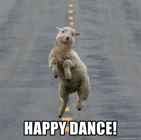 happy dance excited sheep meme generator