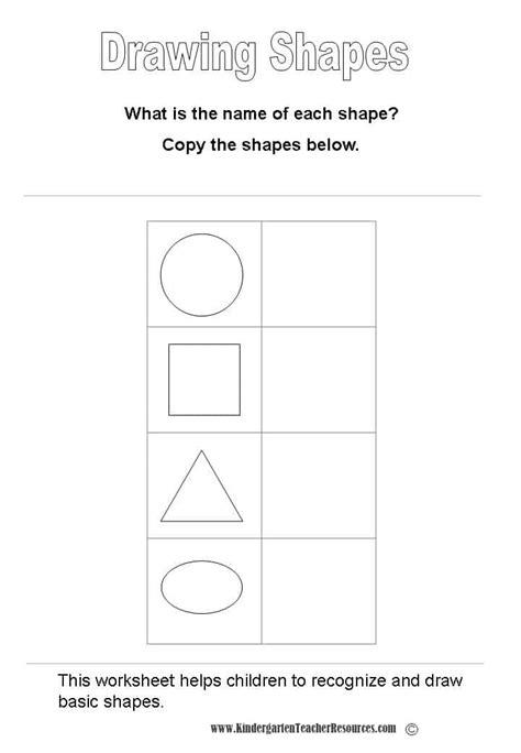 basic shapes worksheets