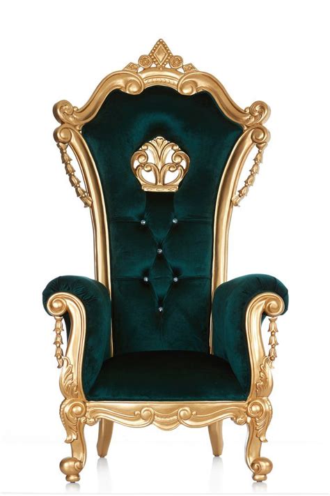 king babette throne chair green gold stuhl gruen thron