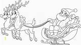 Sleigh Santa Coloring His Pages Claus Reindeer Riding Christmas Drawing Colouring Draw Outlined Easy Vector Santas Printable Xmas Sled sketch template