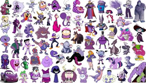 click  purple cartoon characters quiz  ddd