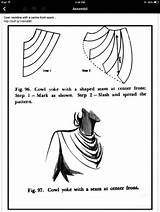 Cowl Neck Seam Drafting sketch template
