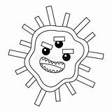 Bacteria Ameba sketch template