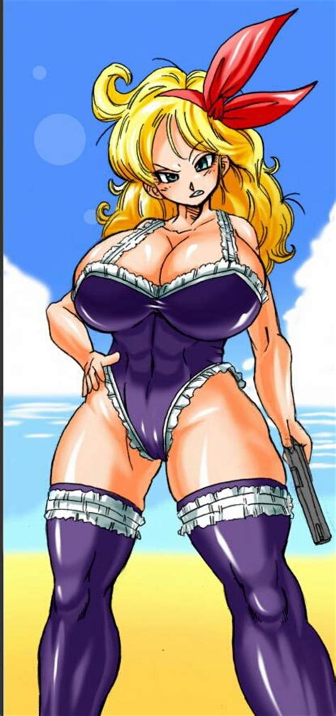 rule 34 1girl bad launch blonde hair blue eyes breasts bustier busty cleavage dragon ball