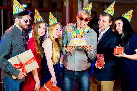 young peoples birthday party stock image image  holding celebration