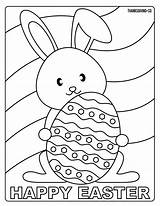 Easter Coloring Pages Spring Sunny Thanksgiving Bunny Kids Egg Chick Sweet Holiday sketch template