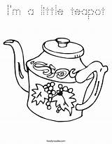 Teapot Little Coloring Built California Usa sketch template